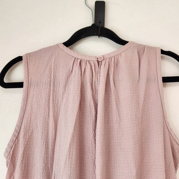 Calvin Klein Pink Ruffle Tiered Maxi Dress Sleeveless Spring Summer Women's 6 - Picture 4 of 8